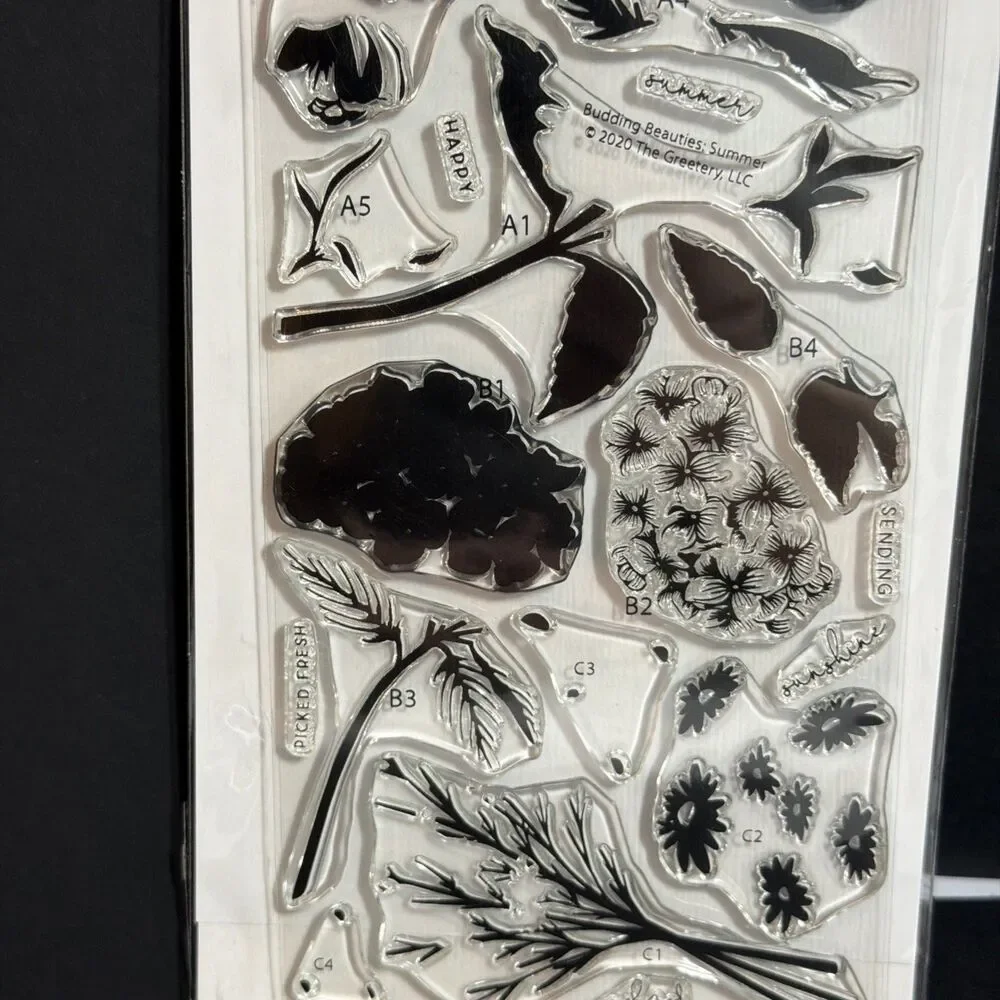 The Greetery BUDDING BEAUTIES Summer Florals Rubber Stamps